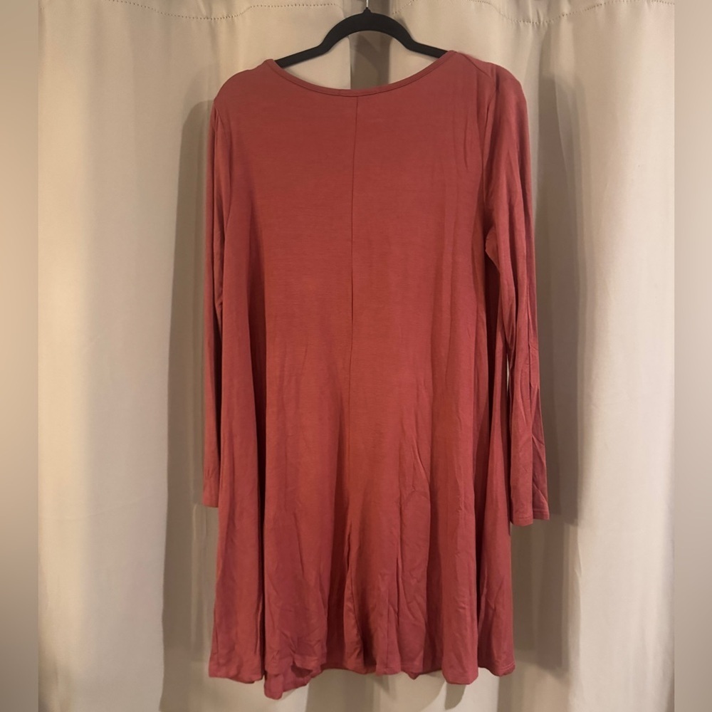 A.Gain Mauve Long Sleeve Dress - Picture 2 of 6